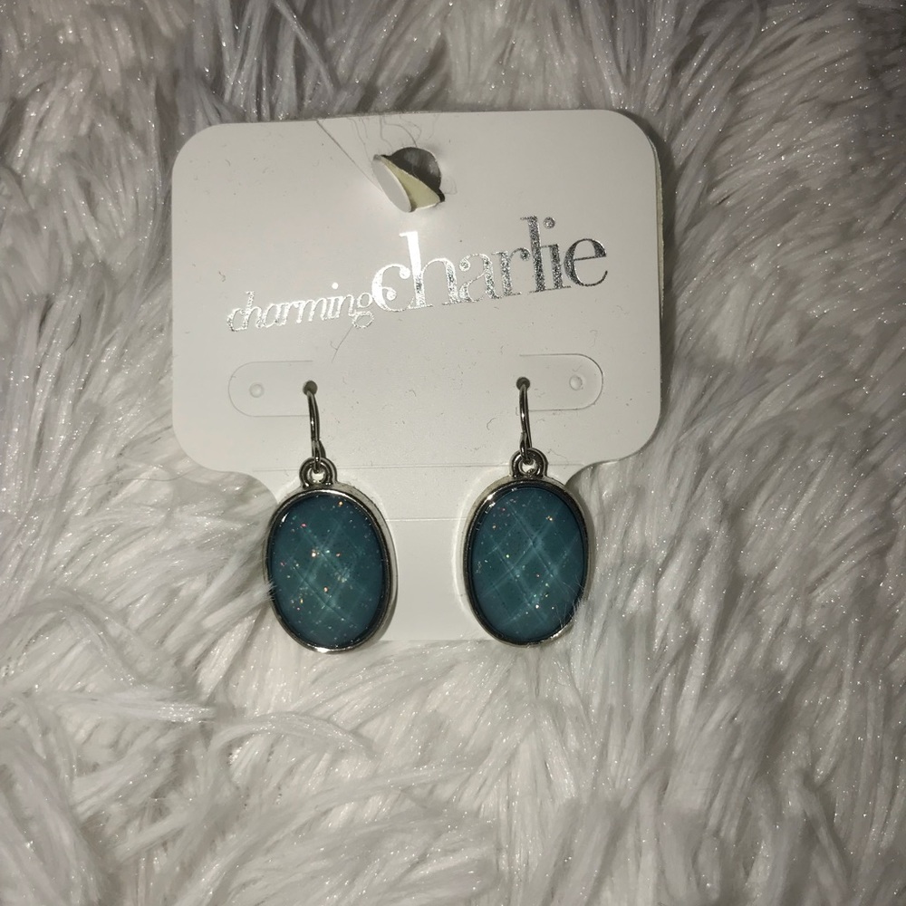 Blue Gem Earrings